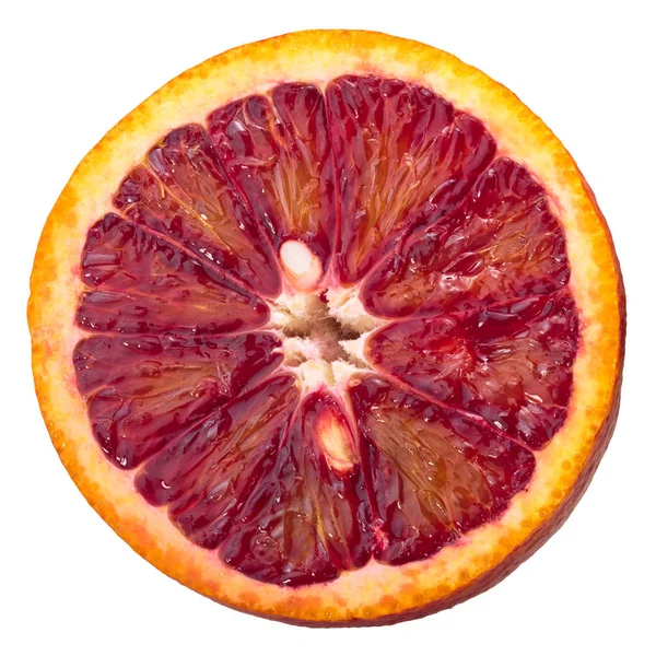 Bloody orange c. x sinensis ring slice — стоковое фото