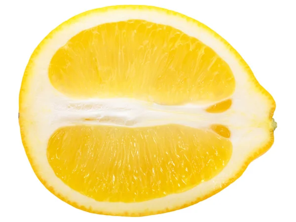 Lemon half slice, paths — Stock Photo, Image