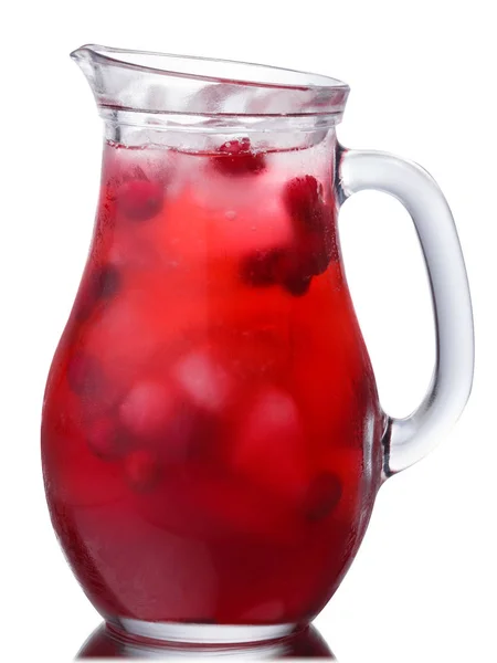 Iced cranberry lemon drink pitcher, paths Stock Photo by maxsol7