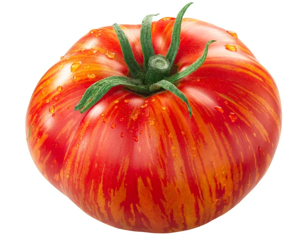 Pamiątka Rozbłysku Słonecznym Pomidor Cały Owoc Izolowany — Zdjęcie stockowe
