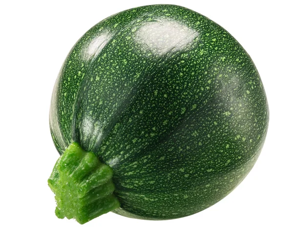 Globe Striped Zucchini Cucurbita Pepo Fruit Isolated — Stock Photo, Image