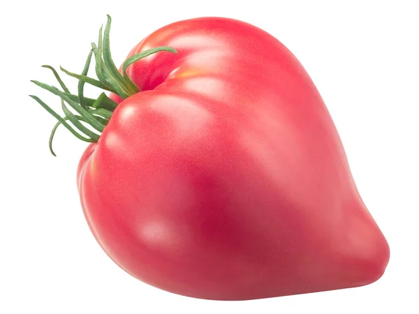 Sterling Old Norway Heirloom Tomate Tipo Oxheart Rosa Isolado — Fotografia de Stock