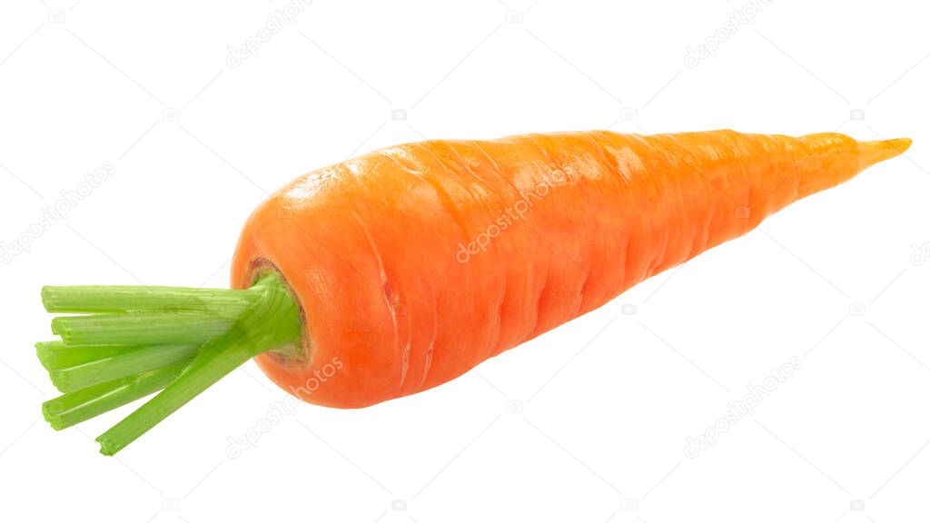 Royal Chantenay carrot, short-rooted variety w/ tapered tip, isolated