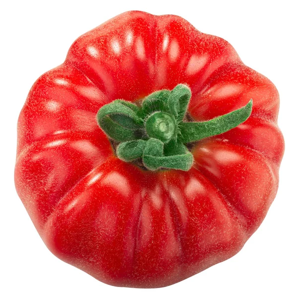 Tomate Heredero Albaricoque Difuso Aislado Vista Superior —  Fotos de Stock