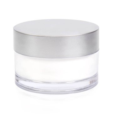 Beyaz arka plan üzerinde güzellik kremi kavanoz