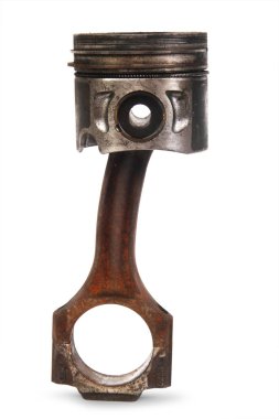 Beyaz arka plan üzerinde izole gerçek piston