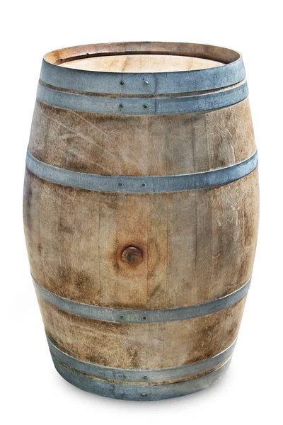 Wine Barrel Isolated White Background — Stock Photo, Image
