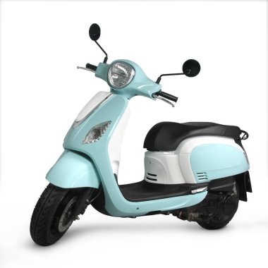 Blue Scooter with white background clipart