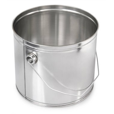 Beyaz arka plan üzerinde izole boya metal konteyner