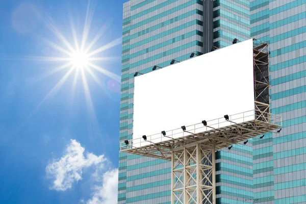 Blank advertising billboard in the city.