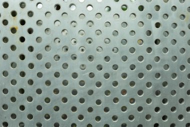 Birçok delikli metal doku arka planı.
