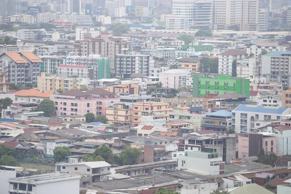 Bangkok, Tayland-15 Mayıs 2019: Bangkok şehir gecesi görünüm w