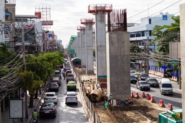 Bangkok Tayland - 30 Temmuz 2019: Trafik üzerinde