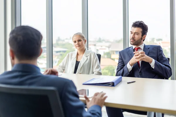 business people sitting listen and present reviews in meeting room, leadership present, business teamwork partner concept.