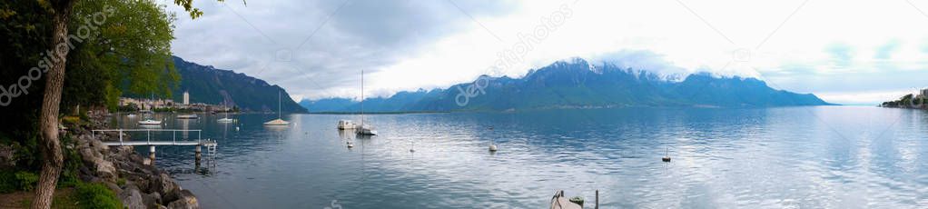 A beautiful lake in Switzerland