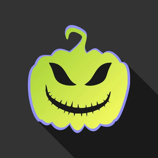 Icon Form Festive Pumpkin Made Style Flat Design — Stock Vector