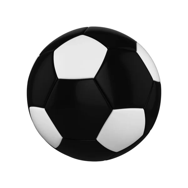 Bola de futebol isolada no fundo branco. Bola de futebol preto e branco . — Fotografia de Stock