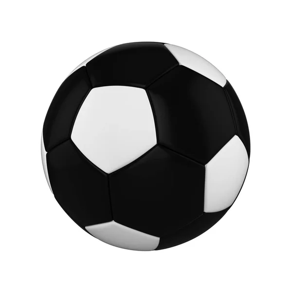 Bola de futebol isolada no fundo branco. Bola de futebol preto e branco . — Fotografia de Stock