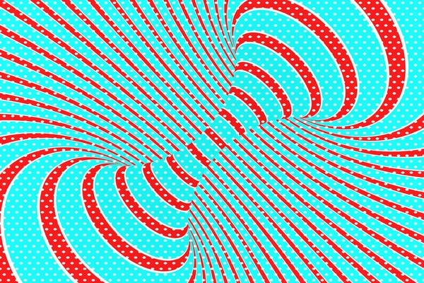 Boże Narodzenie uroczysty czerwony i niebieski spiralny tunel. Pasiasty skręconych złudzenie optyczne xmas. Hipnotyczny tła. ilustracja render 3D. — Zdjęcie stockowe