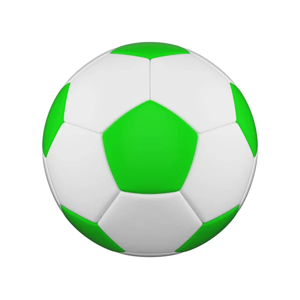 Piłka nożna na białym tle. Piłka piłka nożna biało -zielone. — Zdjęcie stockowe