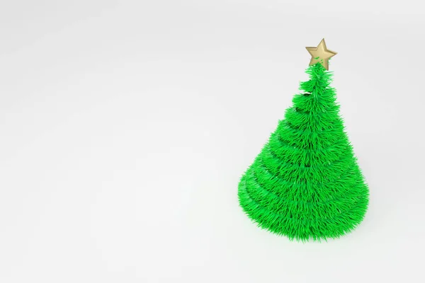 Árbol de Navidad artificial 3d ilustración de color —  Fotos de Stock