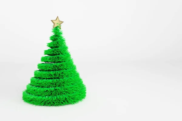 Kunstmatige Christmas tree 3d kleur illustratie — Stockfoto