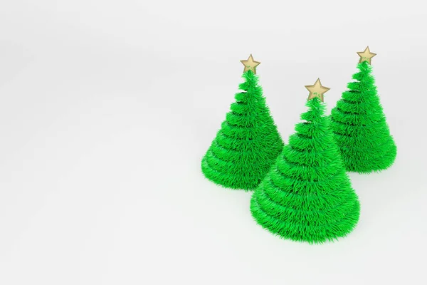 Árboles artificiales de Navidad 3d ilustración de color —  Fotos de Stock