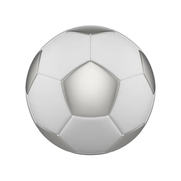 Soccer ball realistic 3d illustration. Isolated football ball on white background. International sports competition, tournament. — Stock Photo, Image