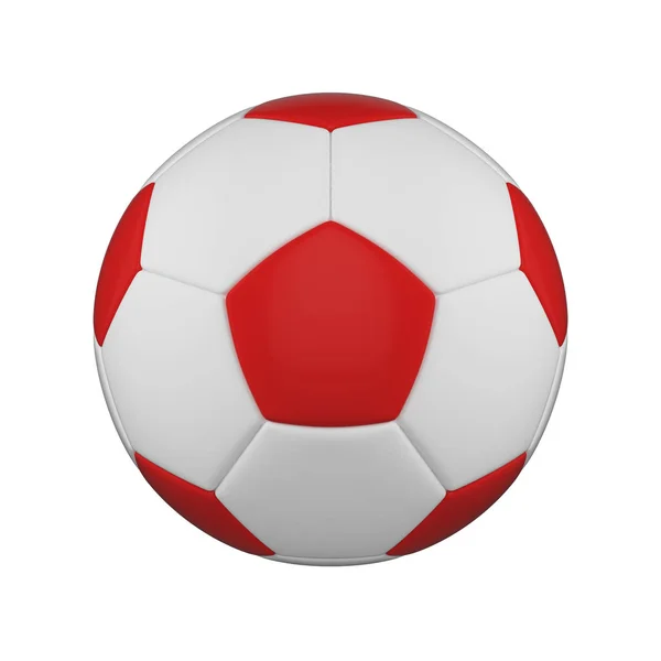 Bola de futebol realista ilustração 3d. Bola de futebol isolada no fundo branco. Competição desportiva internacional, torneio . — Fotografia de Stock