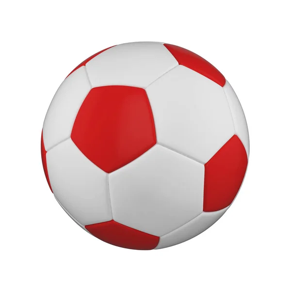 Voetbal bal realistische 3d illustratie. Geïsoleerde Voetbal bal op witte achtergrond. Internationale sport-competitie, de toernooi. — Stockfoto