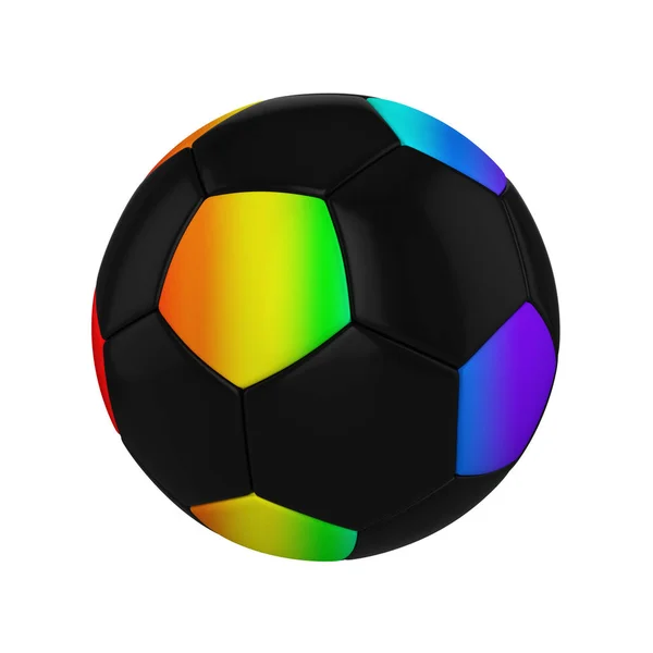 Fotboll boll realistiska 3d illustration. Isolerade Fotboll boll på vit bakgrund. Internationell idrottstävling, turnering. — Stockfoto