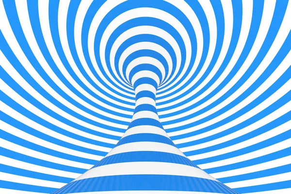 Virvel optisk 3d illusion raster illustration. Kontrast spiral ränder. Geometriska vintern torus bild med linjer, slingor. — Stockfoto