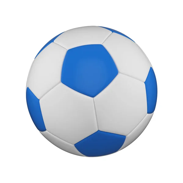 Soccer ball realistic 3d raster illustration. Isolated football ball. International sports competition, tournament. — Stock Photo, Image