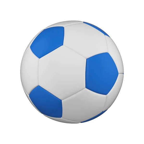 Bola de futebol realista ilustração raster 3d. Bola de futebol isolada. Competição desportiva internacional, torneio . — Fotografia de Stock