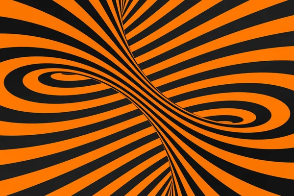Tünel optik 3d yanılsama raster resim. Kontrast satırları arka plan. Hipnotik çizgili süsleme. Psychedelic, soyut sanat