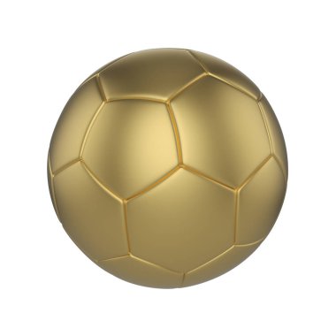 Futbol topu gerçekçi 3d raster resim. Beyaz arka plan üzerinde izole futbol topu. Uluslararası Spor Yarışması.