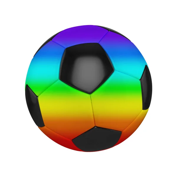 Bola de futebol realista ilustração raster 3d. Bola de futebol isolada no fundo branco. Competição desportiva internacional . — Fotografia de Stock