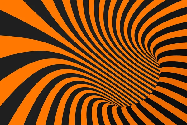 Ilustración de trama de ilusión 3D óptica de túnel. Fondo de líneas de contraste. Adorno de rayas hipnóticas. Patrón geométrico . — Foto de Stock