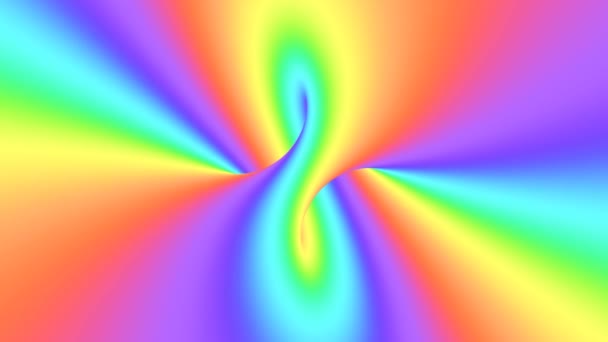 Ilusión óptica psicodélica del espectro. Fondo animado hipnótico arco iris abstracto. Luminoso looping fondo de pantalla colorido — Vídeo de stock