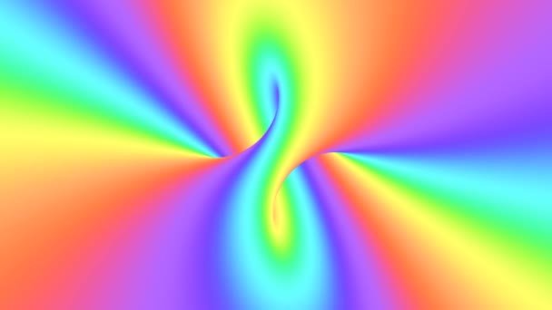 Spektrum psychedelische optische Täuschung. Abstrakte Regenbogen hypnotischen animierten Hintergrund. Helle Schleife bunte Tapete — Stockvideo