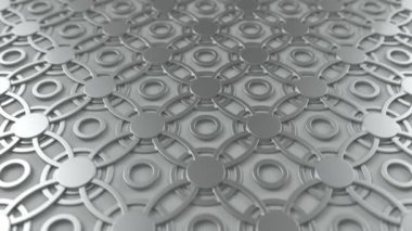 Arabesk döngü geometrik desen. Metal İslam 3d motif. Arapça oryantal animasyonlu arka plan.