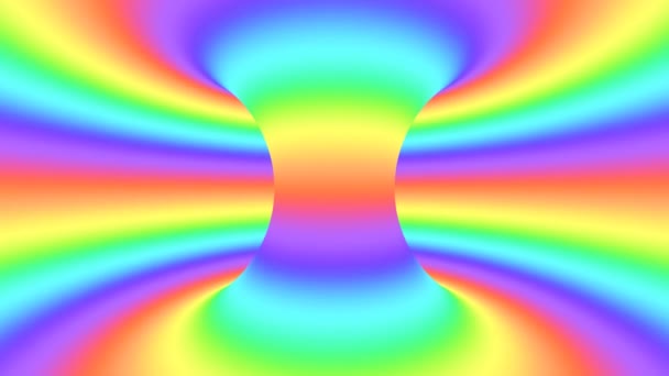 Spektrum psychedelische optische Täuschung. Abstrakte Regenbogen hypnotischen animierten Hintergrund. Helle Schleife bunte Tapete — Stockvideo