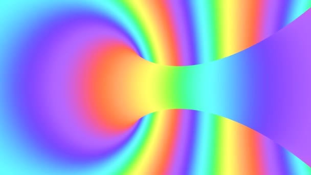 Ψυχεδελική οπτική ψευδαίσθηση φάσματος. Αφηρημένο ουράνιο τόξο υπνωτικό κινούμενο φόντο. Φωτεινή πολύχρωμη ταπετσαρία — Αρχείο Βίντεο