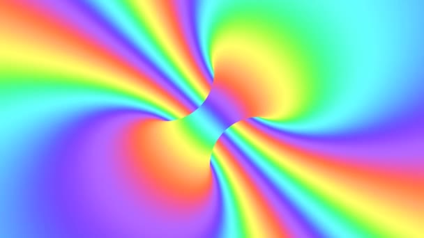 Espectro psicodélico ilusão óptica. Abstrato arco-íris hipnótico fundo animado. Papel de parede colorido brilhante looping — Vídeo de Stock
