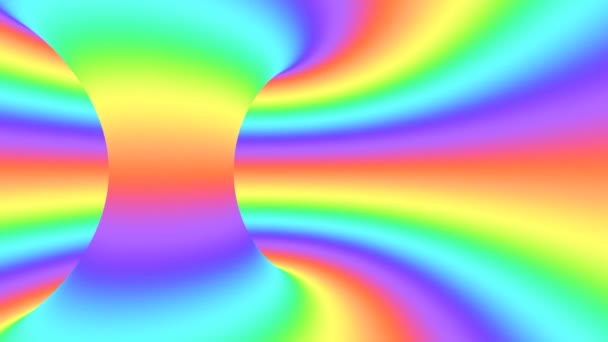 Spectrum psychedelische optische illusie. Abstracte regenboog hypnotische geanimeerde achtergrond. Helder looping kleurrijke behang — Stockvideo