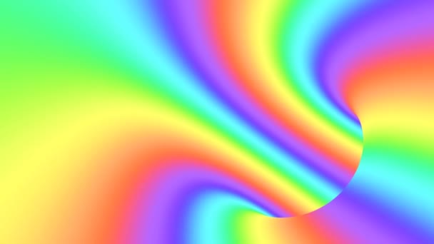 Spektrum psychedelische optische Täuschung. Abstrakte Regenbogen hypnotischen animierten Hintergrund. Helle Schleife bunte Tapete — Stockvideo