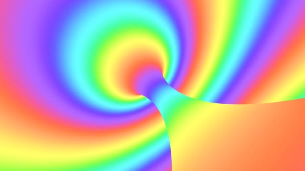 Spektrální psychedelická optická iluze. Abstraktní duhové hypnotické animované pozadí. Jasná smyčka barevné tapety — Stock video