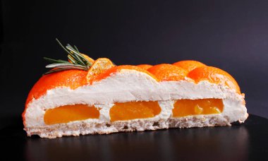 Dilimlenmiş Mandalina tatlısı dilimin atış kapatın