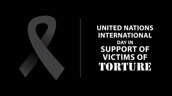 United Nations International Day in Support of Victims of Torture. Vector illustration
