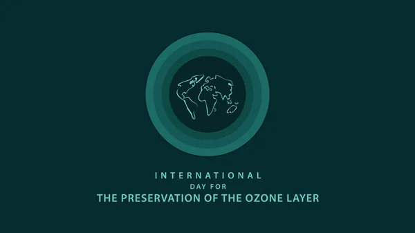 Mezinárodní Den Pro Ochranu Ozonové Vrstvy Vektorová Ilustrace — Stockový vektor